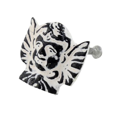 White Angel Distressed Iron Cabinet Knob